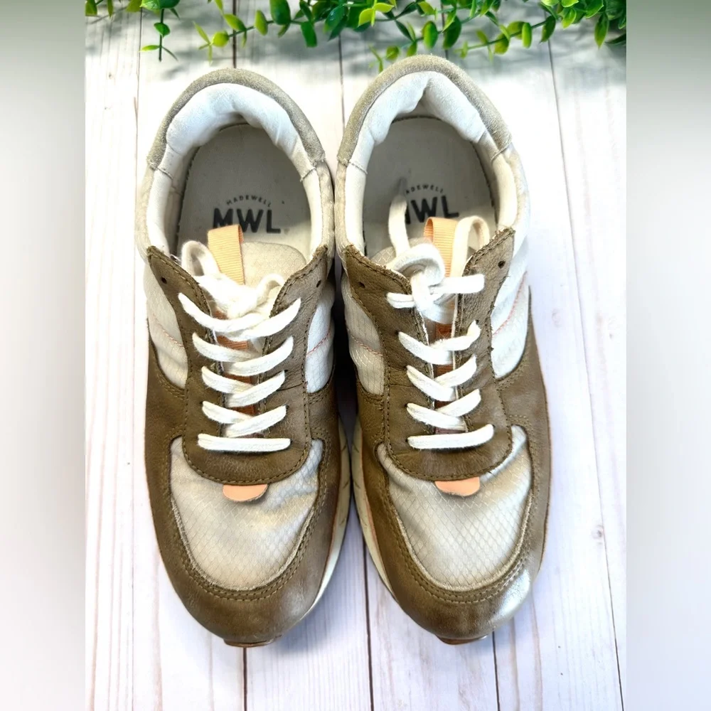 Madewell Kickoff Trainer In Ripstop Nylon & Leather Size 7M - Picture 3 of 8